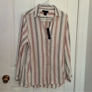 White,light,pink, gray stripes